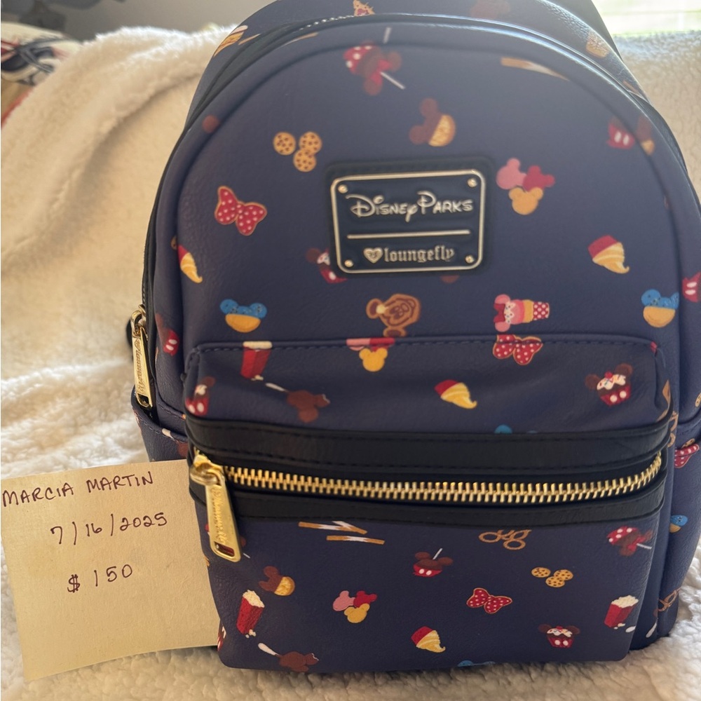 EUC Loungefly Disney Parks Mini backpack limited release SNACKS